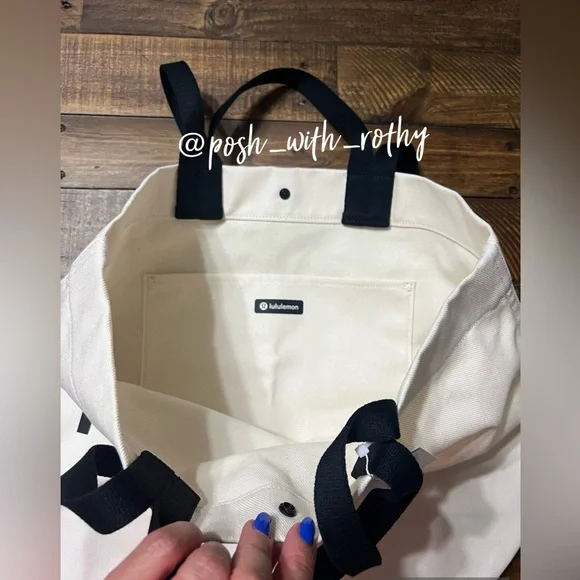 🍋 Lululemon Double-Handle Canvas Tote Bag 17L, NWT - Picture 8 of 12